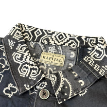 Load image into Gallery viewer, Kapital Patchwork Bandana 1st Shirt Jacket Black Sz 5