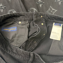 Load image into Gallery viewer, Louis Vuitton Monogram Carpenter Denim Jeans Black Sz 34