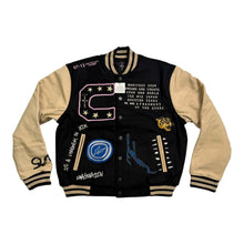 Load image into Gallery viewer, New Travis Scott Cactus Jack For Fragment Manifest Letterman Jacket Brown/Cream Size Large