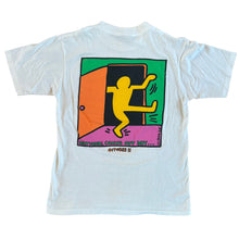 Load image into Gallery viewer, Vintage ONEITA Keith Haring 1998 National Coming Out Day Graphic Art T Shirt 90s L
