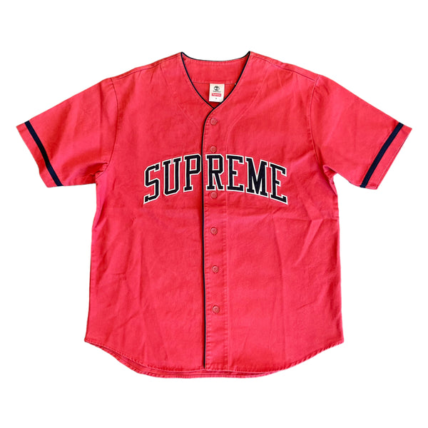New SUPREME x TIMBERLAND Baseball Jersey SS23 Red M