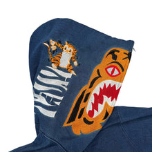 Load image into Gallery viewer, New BAPE Tiger Full Zip Hoodie Navy Size Large