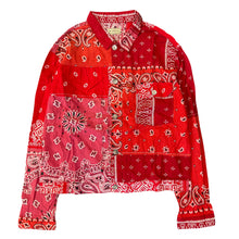Load image into Gallery viewer, Kapital Patchwork Bandana 1st Jacket Red Sz 5