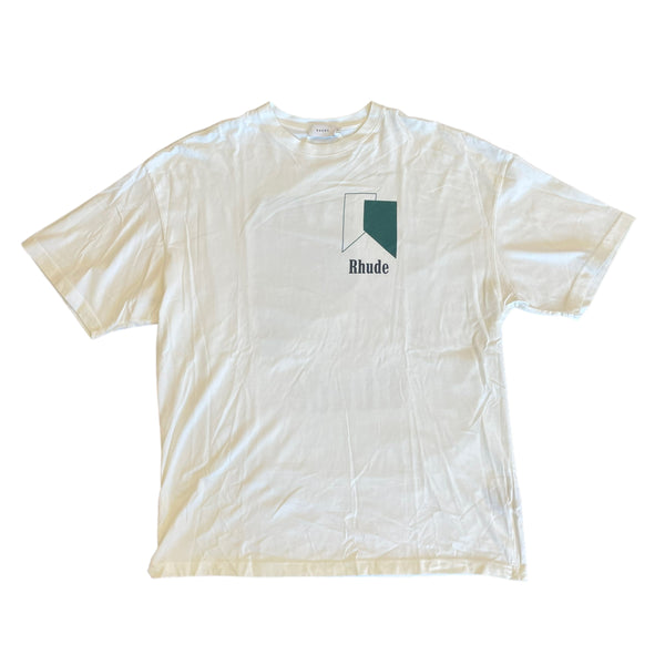 Pre Owned RHUDE Track Logo T Shirt White XXL