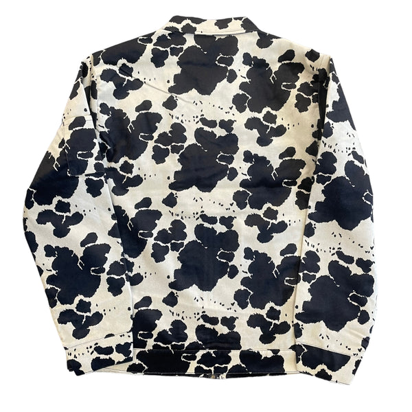 New SUPREME Velveteen Cow Print Work Jacket FW15 XL