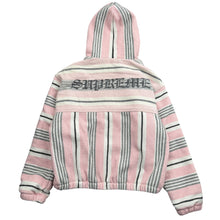 Load image into Gallery viewer, NEW Supreme Woven Stripe Hooded Jacket Pink Sz Small