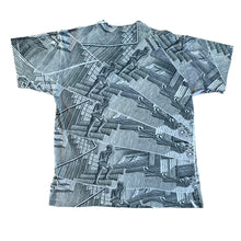 Load image into Gallery viewer, Vintage ANDAZIA MC Escher Stairs AOP All Over Print Art T Shirt 90s L
