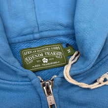 Load image into Gallery viewer, New Denim Tears Denim University Zip Hoodie Blue Size Medium
