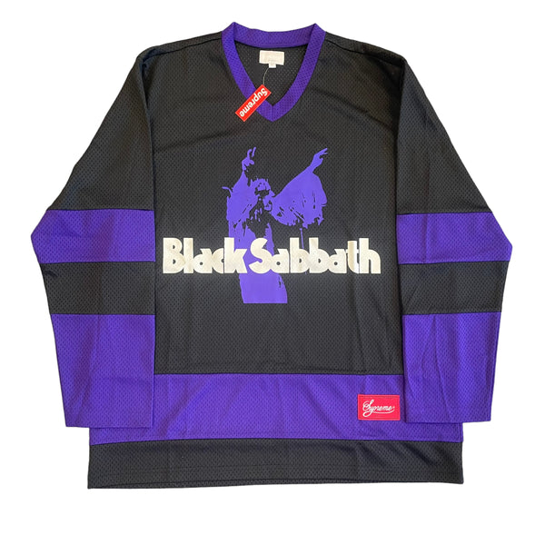 SUPREME x Black Sabbath Hockey Jersey Ozzy Black/Purple NWT XL