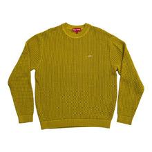 Load image into Gallery viewer, New Supreme Open Knit Small Box Sweater Acid Green Size Small