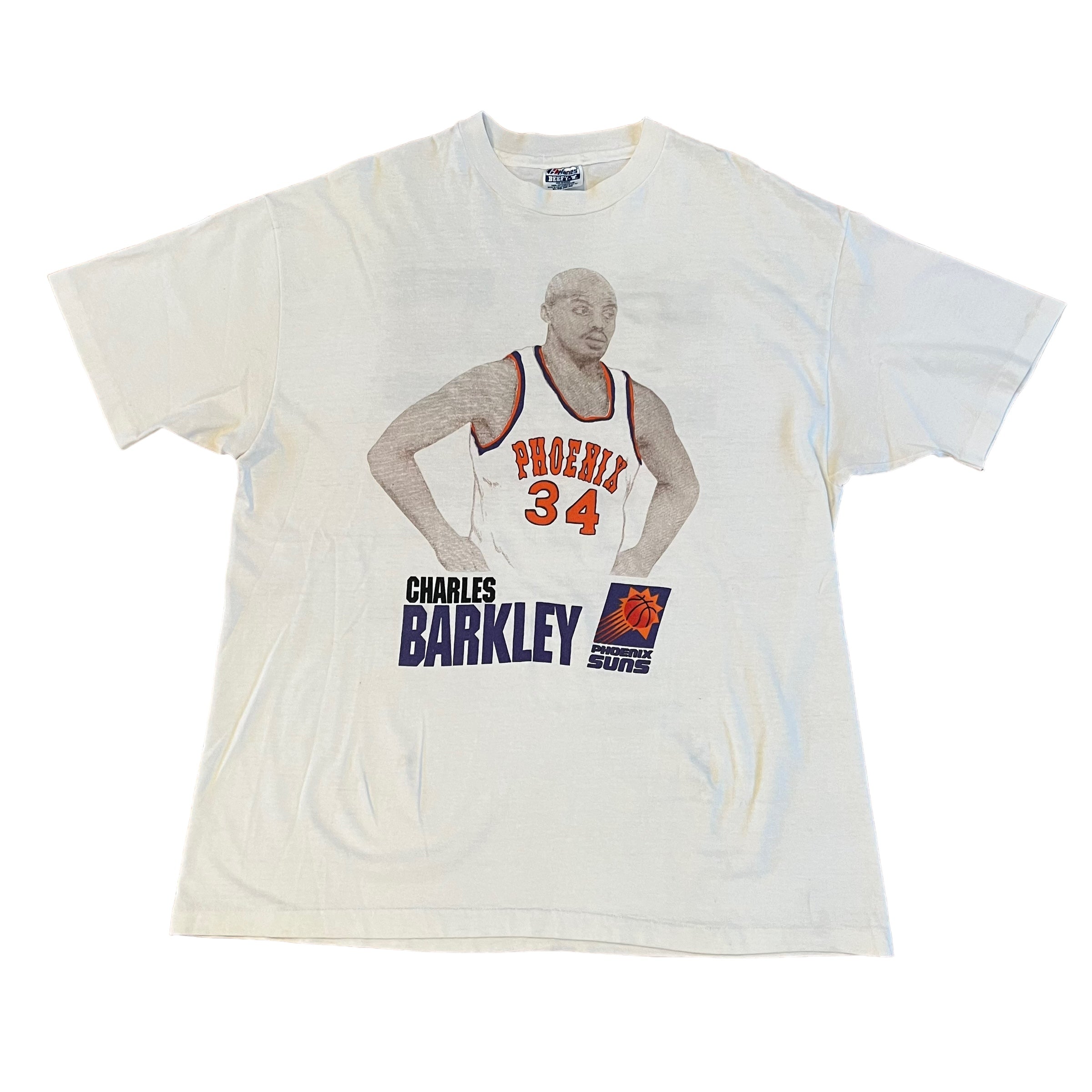 Vintage NIKE Charles Barkley Spell Out Swoosh T Shirt 90s Black