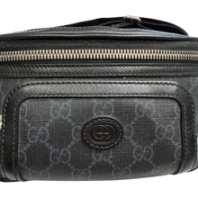 Load image into Gallery viewer, Gucci GG Supreme Interlocking G Patch Belt Bag Black One Size