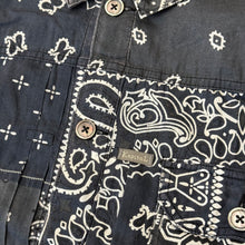 Load image into Gallery viewer, Kapital Patchwork Bandana 1st Shirt Jacket Black Sz 5