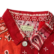 Load image into Gallery viewer, Kapital Patchwork Bandana 1st Shirt Jacket Red Sz 5