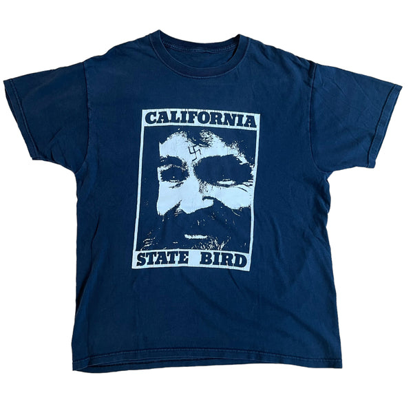 Vintage Charles Manson California State Bird T Shirt No Tag