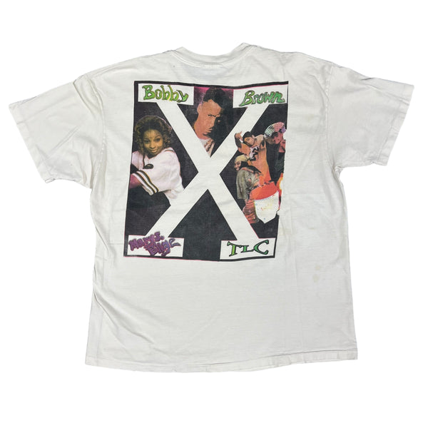 Vintage Bobby Brown TLC Mary J. Blige 1993 Hump Around Tour T Shirt 90s White XL