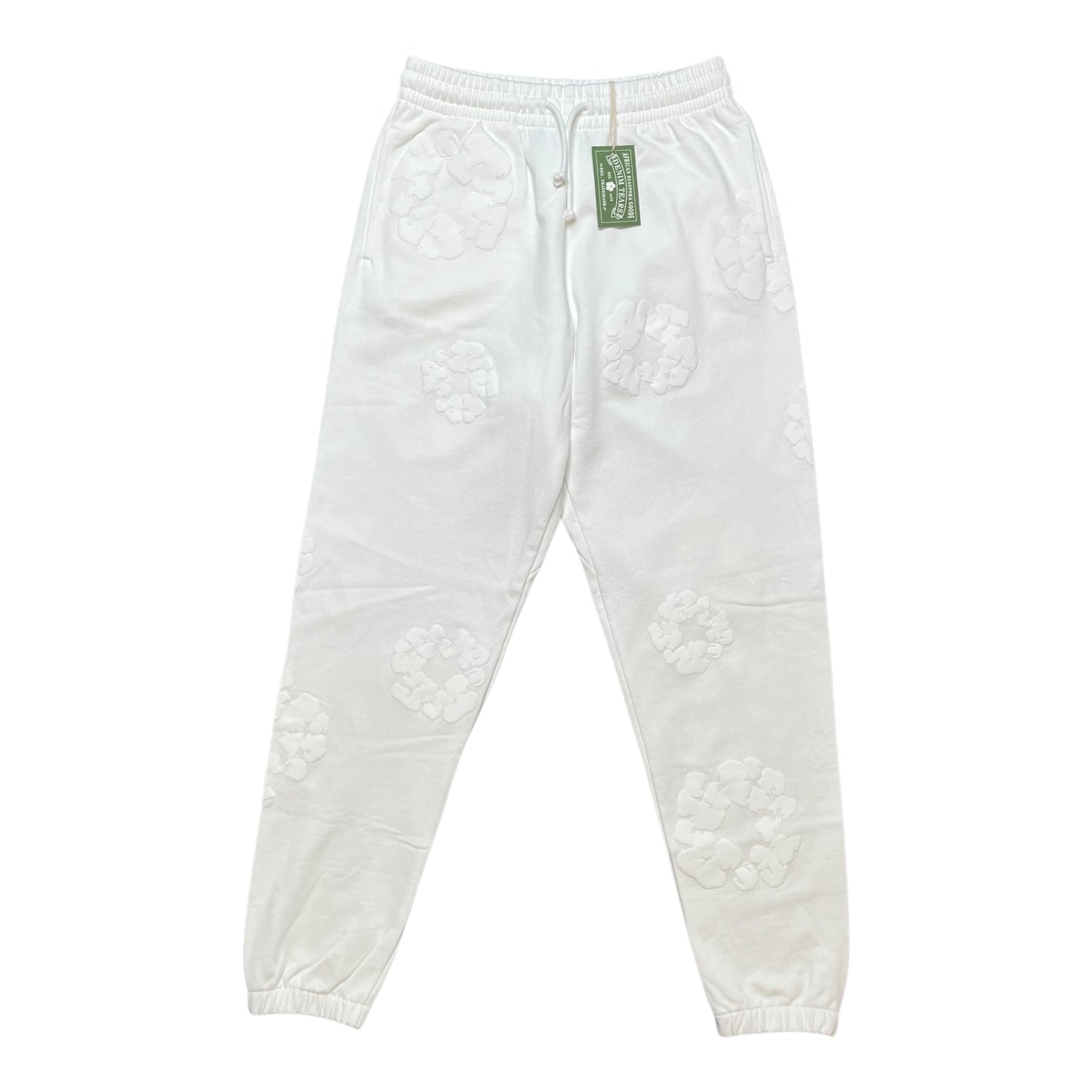New Denim Tears Mono Cotton Wreath Sweatpants White Sz S – Reset