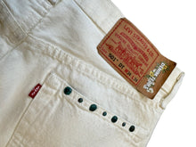 Load image into Gallery viewer, DENIM TEARS x LEVI'S 501 Cotton Rhinestone Wreath Jeans Pre-Owned W 34 L 34