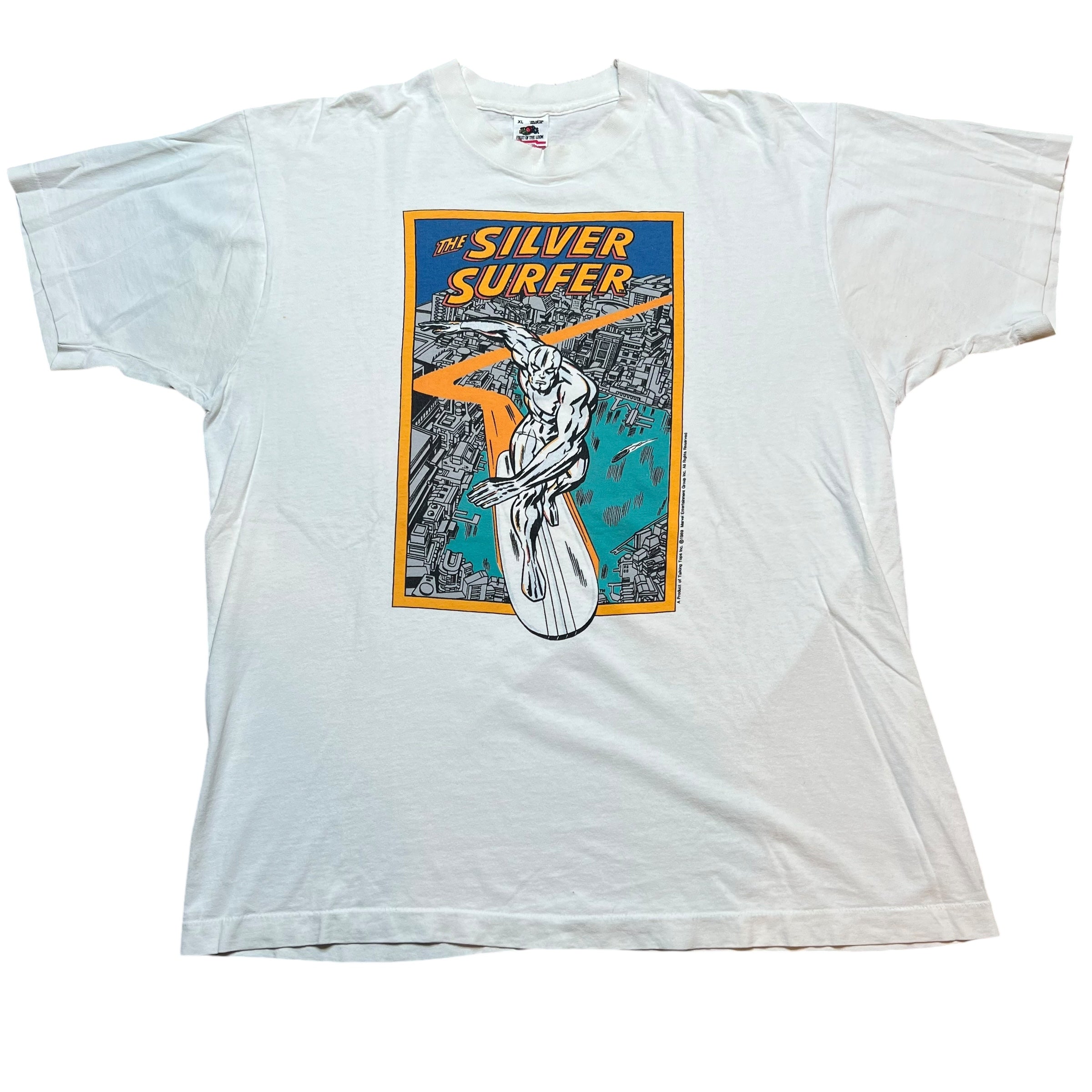 Vintage FRUIT OF THE LOOM Silver Surfer Marvel Comics 1989 T Shirt