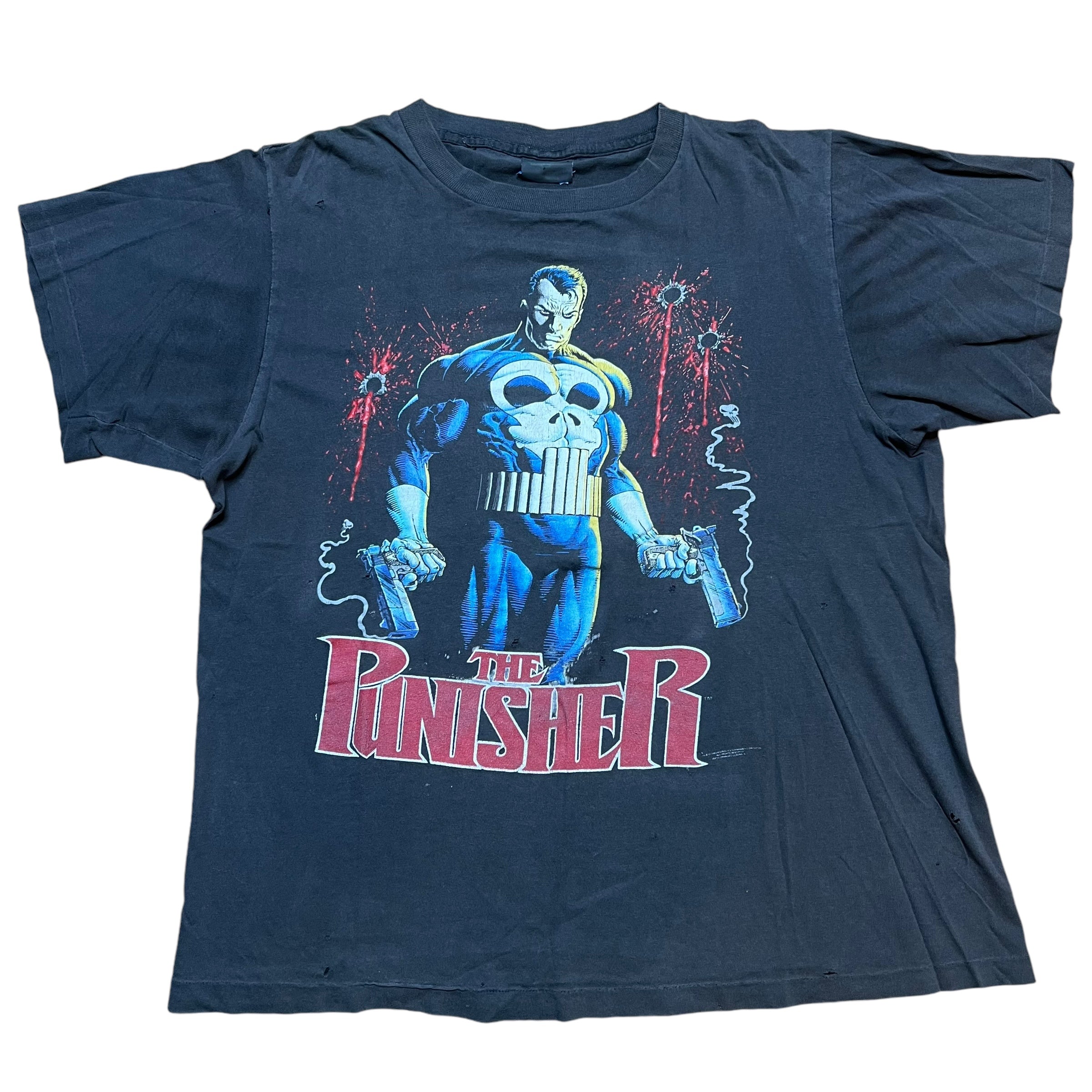 Changes The Punisher Tシャツ Lサイズ Vintage CHANGES The Punisher Guns Marvel Comics 1989 T Shirt 80s