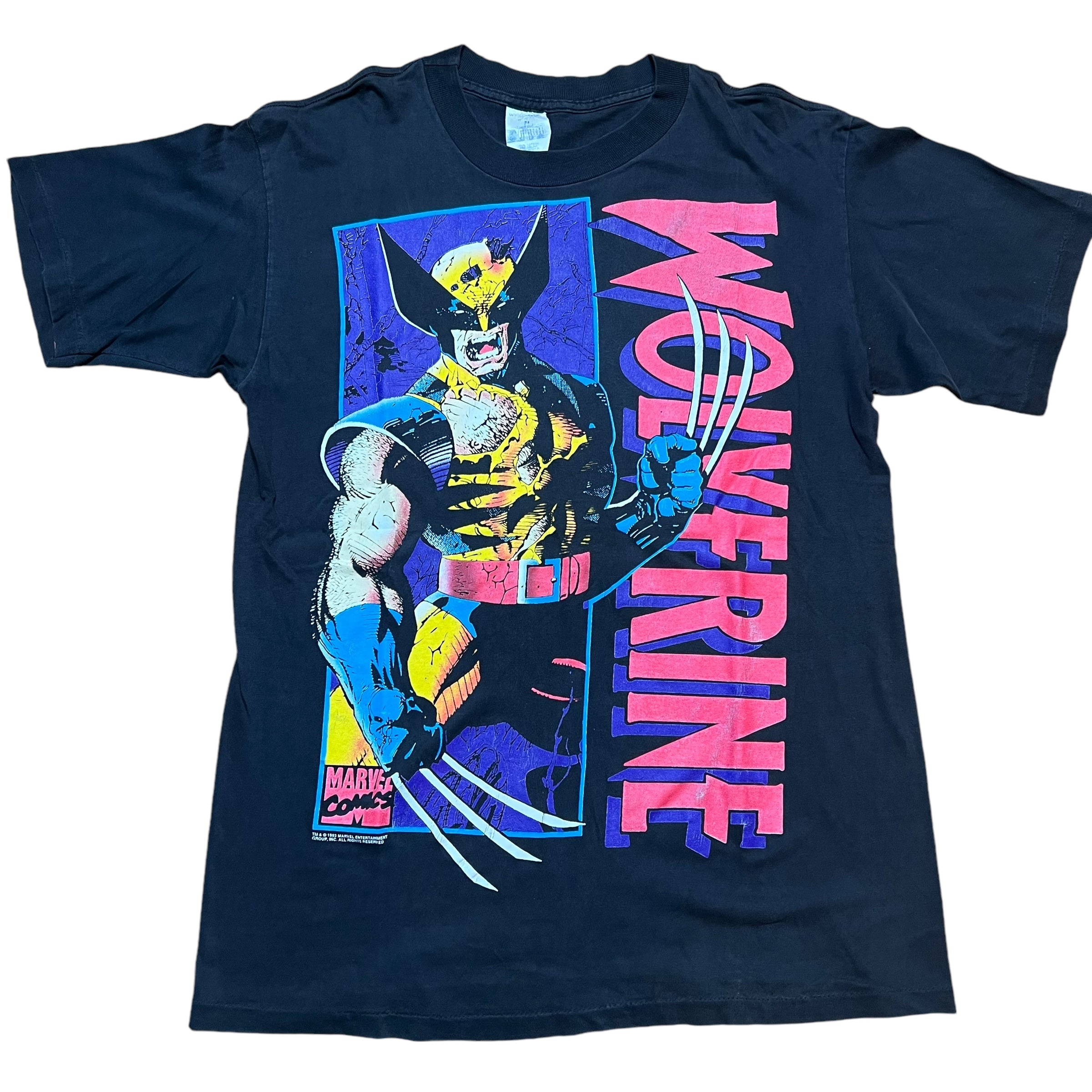 Vintage WHITE HOUSE Wolverine Marvel Comics 1993 T Shirt 90s Black 