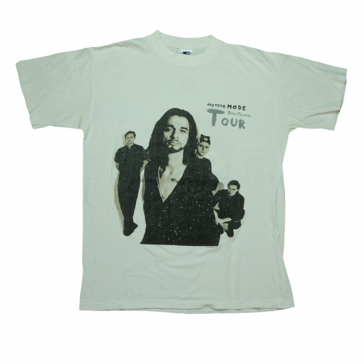 Vintage GEM Depeche Mode Devotional Tour T Shirt 90s White L 