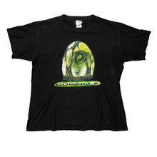 Load image into Gallery viewer, Vintage CRONIES Godzilla 1998 Film Egg T Shirt 90s Black L