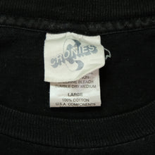 Load image into Gallery viewer, Vintage CRONIES Godzilla 1998 Film Egg T Shirt 90s Black L