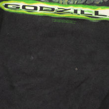 Load image into Gallery viewer, Vintage CRONIES Godzilla 1998 Film Egg T Shirt 90s Black L
