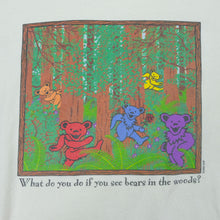 Load image into Gallery viewer, Vintage Grateful Dead What Do You Do If You See Bears In The Woods? Play Dead 1998 Tour T Shirt 90s White