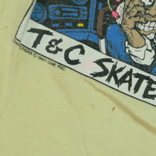 Load image into Gallery viewer, Vintage T&C Skate Designs Hawaii Out of Control 1987 T Shirt 80s Yellow XL