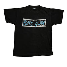 Load image into Gallery viewer, Vintage Pure Surf Nothing Artificial T Shirt 90s Black L