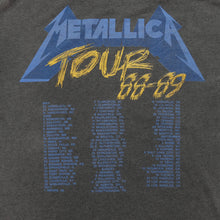 Load image into Gallery viewer, Vintage Metallica and Justice For All 1988-89 Tour T Shirt 80s Black