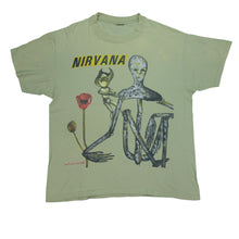 Load image into Gallery viewer, Vintage Nirvana Incesticide 1993 T Shirt 90s Green
