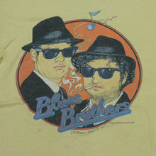 Load image into Gallery viewer, Vintage The Blues Brothers Jake &amp; Elwood 1979 T Shirt 70s Yellow
