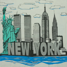 Load image into Gallery viewer, Vintage New York City NYC Building Monuments All Over Print T Shirt 90s White XL