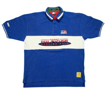 Load image into Gallery viewer, Vintage TOMMY HILFIGER Cycling Gear Spell Out Polo Shirt 90s Blue White 2XL
