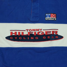 Load image into Gallery viewer, Vintage TOMMY HILFIGER Cycling Gear Spell Out Polo Shirt 90s Blue White 2XL
