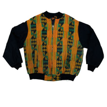 Load image into Gallery viewer, Vintage Malcolm X By Any Means Necessary Varsity Jacket 90s Orange Green Black