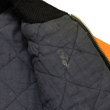 Load image into Gallery viewer, Vintage Malcolm X By Any Means Necessary Varsity Jacket 90s Orange Green Black