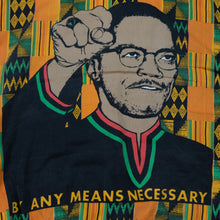 Load image into Gallery viewer, Vintage Malcolm X By Any Means Necessary Varsity Jacket 90s Orange Green Black
