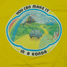 Load image into Gallery viewer, Vintage You Can Make It in a Honda T Shirt 80s Yellow