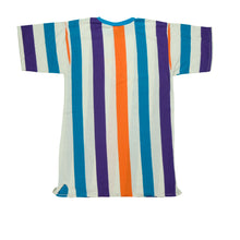 Load image into Gallery viewer, Vintage NIKE Air Spell Out Striped T Shirt 80s 90s Multicolor M