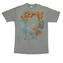 Load image into Gallery viewer, Vintage SIGNAL Ozzy Osbourne and Jake E. Lee Bark At The Moon 1984 Album T Shirt 80s GrayL