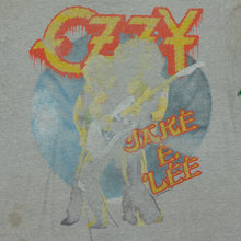 Load image into Gallery viewer, Vintage SIGNAL Ozzy Osbourne and Jake E. Lee Bark At The Moon 1984 Album T Shirt 80s GrayL