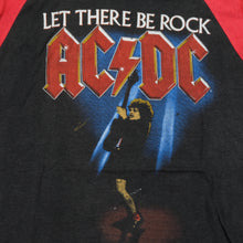 Load image into Gallery viewer, Vintage AC/DC Let There Be Rock Album World 1977 Tour T Shirt 70s Black Red