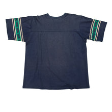 Load image into Gallery viewer, Vintage NIKE Spell Out Sleeves T Shirt 80s Navy Blue L