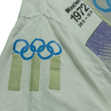 Load image into Gallery viewer, Vintage ADIDAS Stockholm 1912 Munich 1972 Olympic Games T Shirt 80s 90s White M