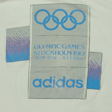 Load image into Gallery viewer, Vintage ADIDAS Stockholm 1912 Munich 1972 Olympic Games T Shirt 80s 90s White M