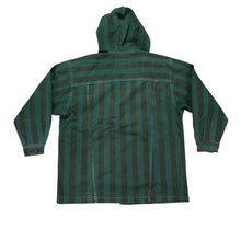 Load image into Gallery viewer, Vintage JNCO Judge None Choose One Striped Denim Jacket 90s Green Black L